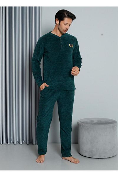 Akbeniz Ανδρικό σετ πιτζάμα Fleece WelSoft 6826
