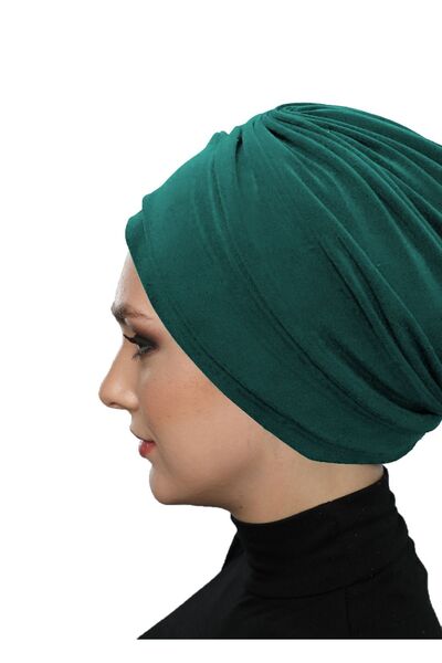 fidan bone Διπλής στρώσης με επένδυση πράσινου έτοιμου τουρμπάνι Hijab Εξωτερικό και Καπάκι πισίνας