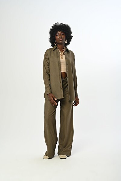 Orfeo Negro Women's Oversize Shirt - Solid Color, Glitter Design