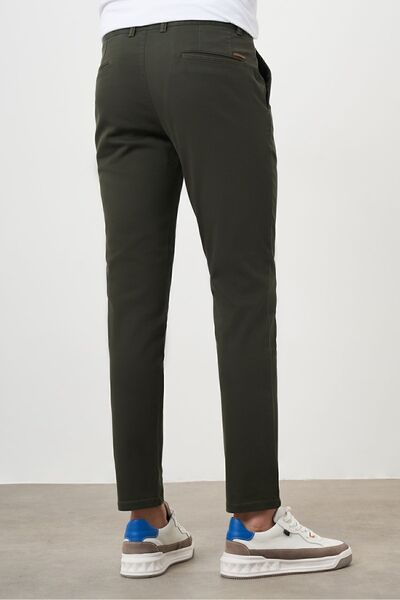 Morven Men's Khaki Summer Pleated Slim Fit Chino Pants