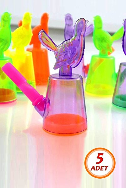 Bundeba 5 Adet Sulu Bülbül Sulu Kanarya Kuş Sesi Çıkaran Su Düdüğü Eğitici Oyuncak Okul Karne Hediyesi