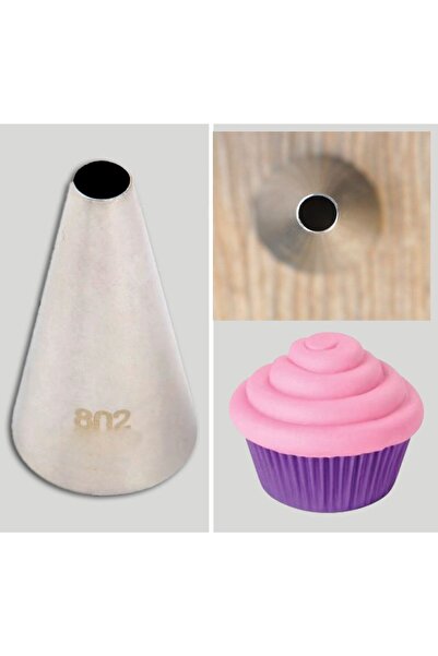ENJOYPEPERON Stainless Steel Cream Piping Bag Tip (Whipping Bag Tip, Cap) 1 P...