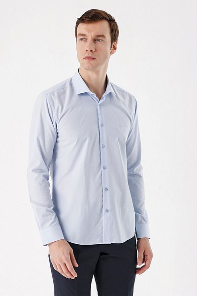Morven Cămașă A. Blue Basic Slim Fit pentru bărbați