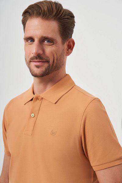 Morven Honey Basic Solid 100% bumbac Slim Fit Slim Fit Tricou polo cu mânecă scurtă pentru bărbați