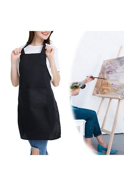 Bundera Apronix Painter Apron Hanger Pocket Apron Black