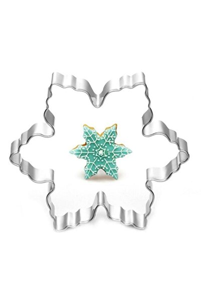 PEMBE MAVİ SÜS Kar Tanesi Kurabiye Kalıbı - Yılbaşı Kurbiye Kalıbı