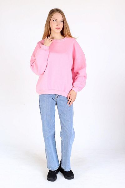 Rays 9152m Pink Biliclet Collar Sweatshirt