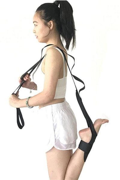 Bundera Black Yoga Linda - Flat Sole Exercise Heel with Achilles Tendon and Plantar Fasciitis Detail