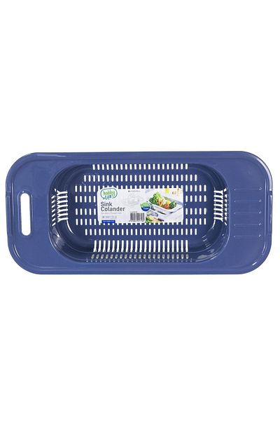 HOBBY LİFE Eyve Drainer Vegetable Dish Drying Sink Strainer Blue