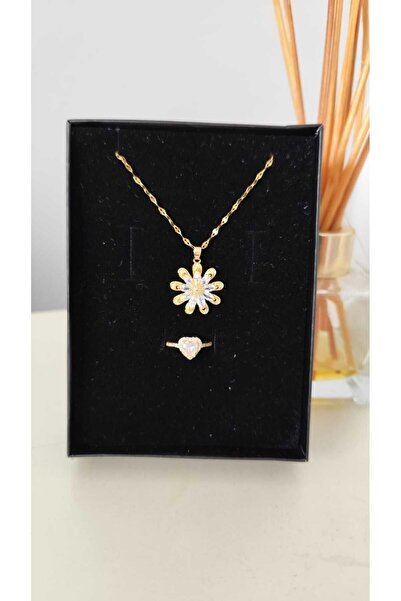 JUPİTER HOME Lotus Çelik Kolye Ve Yüzük Pandora,s 14 Şubat Sevgililer Günü Do...