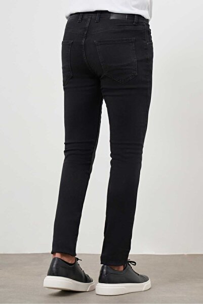 Morven Ανδρικό μαύρο τζιν παντελόνι τζιν με 5 τσέπες