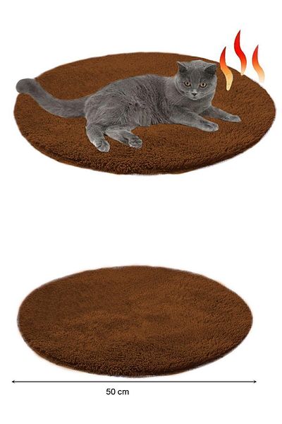 Bundera Ares Plush Cat Cushion Coffee Pet Bed Cat Nest Mat Cat Cottage Cushion