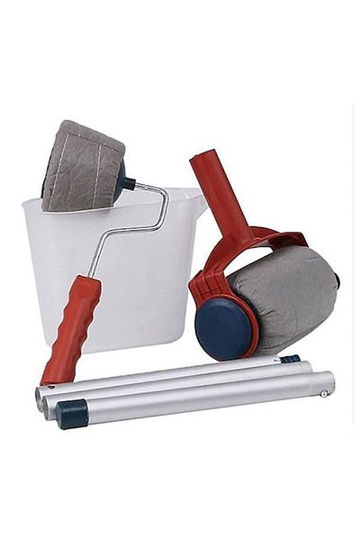Bundera Drip-Free Paint Roller Set Aluminum Extension Handle Ceiling Wall Paint With Whitewash Chamber Brush Roller Set