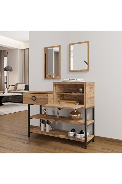 AYMOBSAN Nero Dresuar , Metal Ayaklı Dreseuar , Aynalı Dresuar , Çekmeceli Ve Düşer Kapaklı Dresuar A.çam