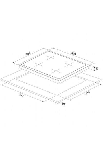 Esty ACO5360W01 Cam Ankastre Ocak
