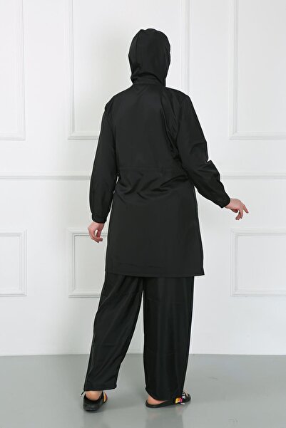 Akbeniz Μαύρο μαγιό Hijab Plus Size - 44025