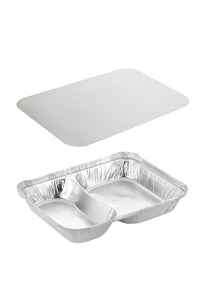 Roll-Up 2 Compartment Aluminum Cap and Lid Set 100 Pieces