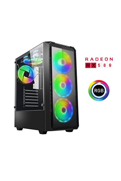 XASER Xsr361 I7 4770 16gb Ram 256gb Ssd 8gb Rx580 Ekran Kartı Masaüstü Oyuncu...