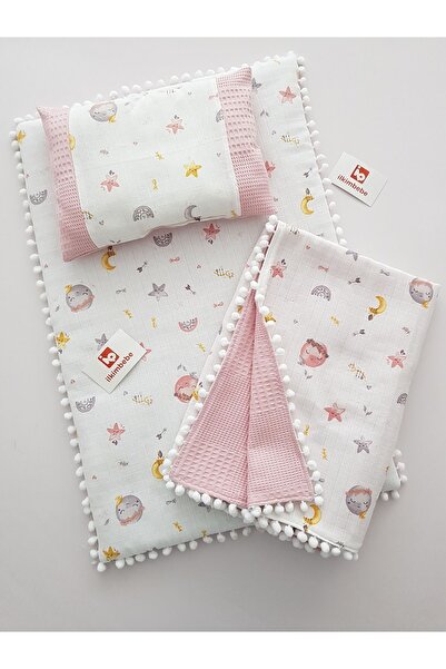 ilkimbebe منتجات الأطفال - مجموعة حفاضات بطانية، وسادة، موسلين، حديثي الولادة...