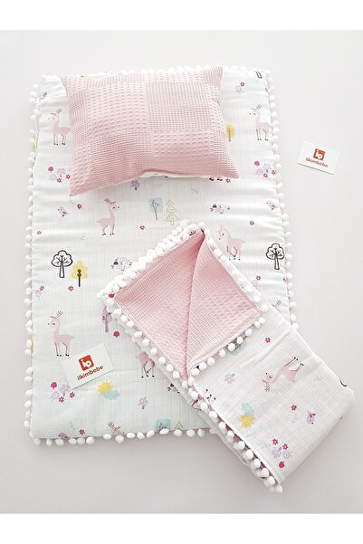 ilkimbebe منتجات الأطفال - مجموعة حفاضات بطانية، وسادة، موسلين، حديثي الولادة...