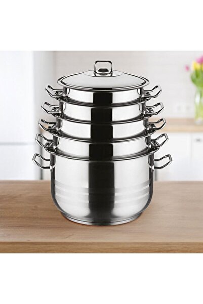 Yıldız çelik Arian Jumbo 10 parça tencere seti