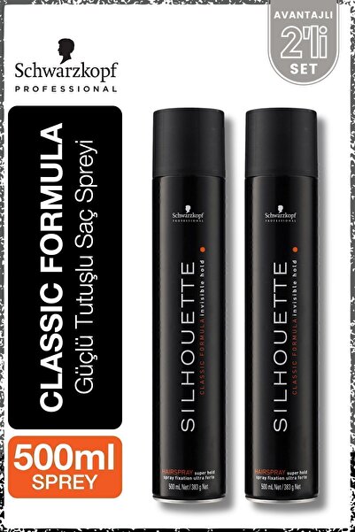 Silhouette Güçlü Tutuşlu Süper Tutucu Saç Spreyi 500ml x 2 Adet