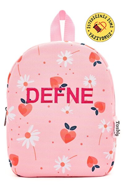 Tosbiş [ Istediğiniz Ismi Yazıyoruz ] Tatlı Kalpler 0-8 Yaş Çocuk Sırt Çantas...