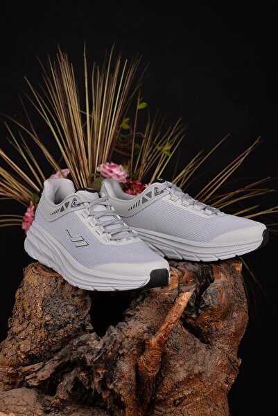 Lescon Erkek Gri 4 Mevsim Terletmez Kaydırmaz Koku Yapmaz Air Taban  Ortopedik Tarz Yürüyüş Ayakkabısı