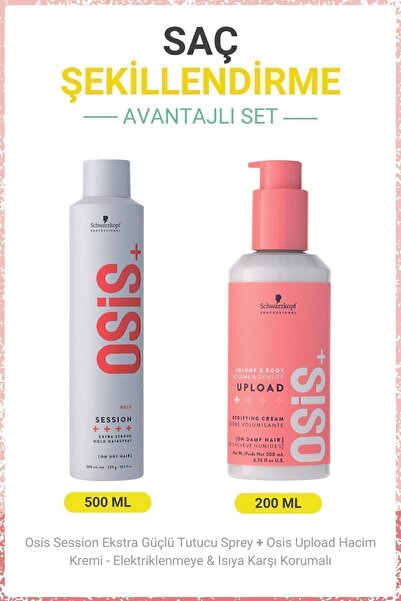 Osis Session Ekstra Güçlü Tutucu Sprey + Upload Elektriklenmeye & Isıya Karşı...
