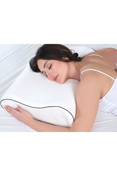 Formeya Double Sided High Neck Support Pillow Visco Pillow - 60x40x14-12cm 1450 Grams