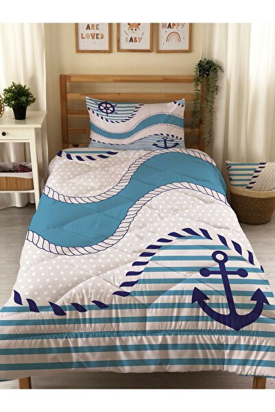 Evmila Двосторонній ковдра з візерунком - односпальний комплект для сну - БЕЗ...