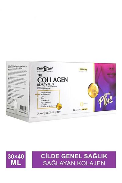 DAY2DAY Collagen Beauty Plus - Mango Flavored Supplement Food 10000Mg 30Tubesx40 ml