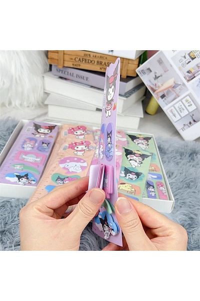 Kawaii Sanrio Kuromi My Melody Cinnamoroll Adhesive Note Paper 1 Piece 100 Sheets