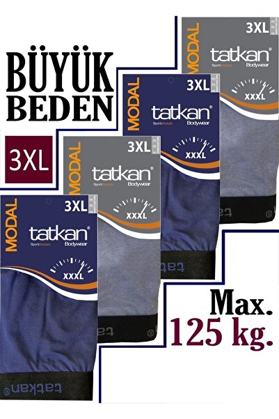 TATKAN BODYWEAR Tatkan - 4'lü - Battal - 3xl - Penye Modal Erkek Boxershort