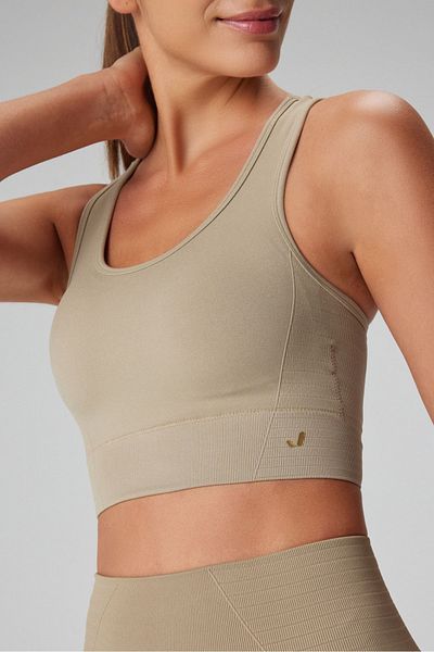 Jerf Gela Double Layer Kompress Sport Bra Khaki