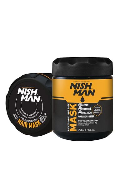 NISHMAN 750 ml Professional Hair Care Mask - SHEA BUTTER ARGAN OIL/INCHA INCHIE Nourishing