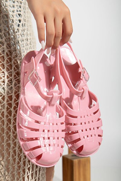 PLN SHOES Sandale de damă Pink Jelly