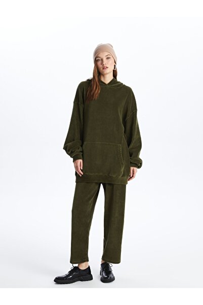 Dexia Las Vegas - Kadife Oversize Pantolon - Haki Renk