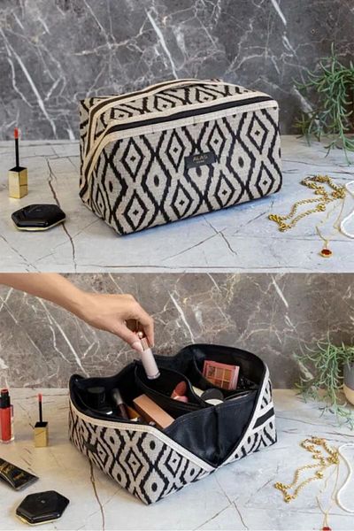 ARALAR HOME Αδιάβροχη τσάντα μακιγιάζ πολλαπλών χρήσεων με μανίκια θήκης Οργανωτής καλλυντικών τύπου ταξιδιού με ευρύχωρες θήκες