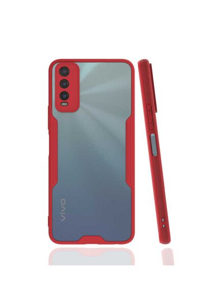Hatreds Vivo Y11S Compatible Bumper Case with Colored Edges and Frosted Back