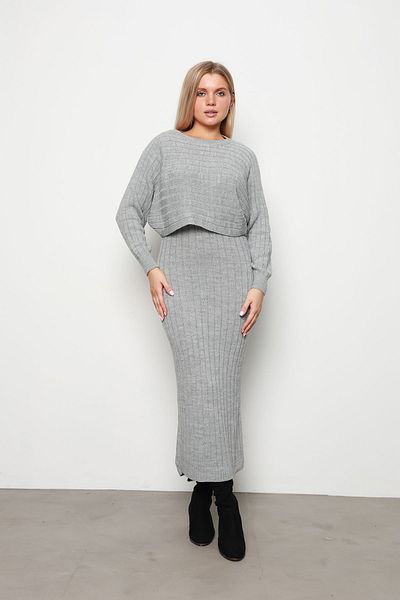 İKLİM LİFE Gilet Gray Knitwear Double Set