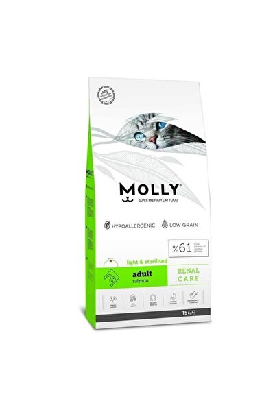 Molly Light & Sterilised Somonlu Kısır Kedi Maması 15 Kg