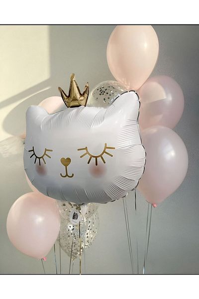 Öztürkpartievi Pink Cat Balloon Set