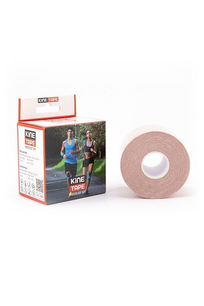 KİNE TAPE شريط الألم - شريط كينيسيو - شريط رياضي لون البشرة - شريط الألم 5 سم × 5 م