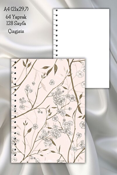 daily notebook A4 Çizgisiz Defter | Pvc Kapak | 128 Sayfa | 80gr Kaliteli Kağıt | Not Defteri Ajanda (21X29,7 CM)