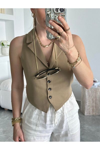 votre bonn couture Дамски жилетка със специална яка, модел ZRA