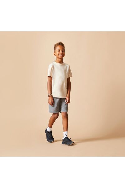 Decathlon Domyos Children's Gray Cotton Sports Shorts 500