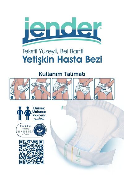 JENDER Bel Bantlı Hasta Bezi Xl 30'lu