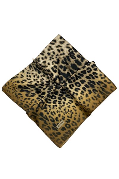 Orkide Leopar Desen Eşarp