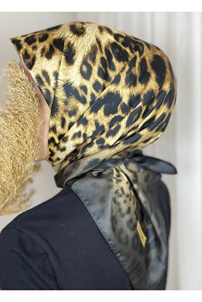 Orkide Leopar Desen Eşarp